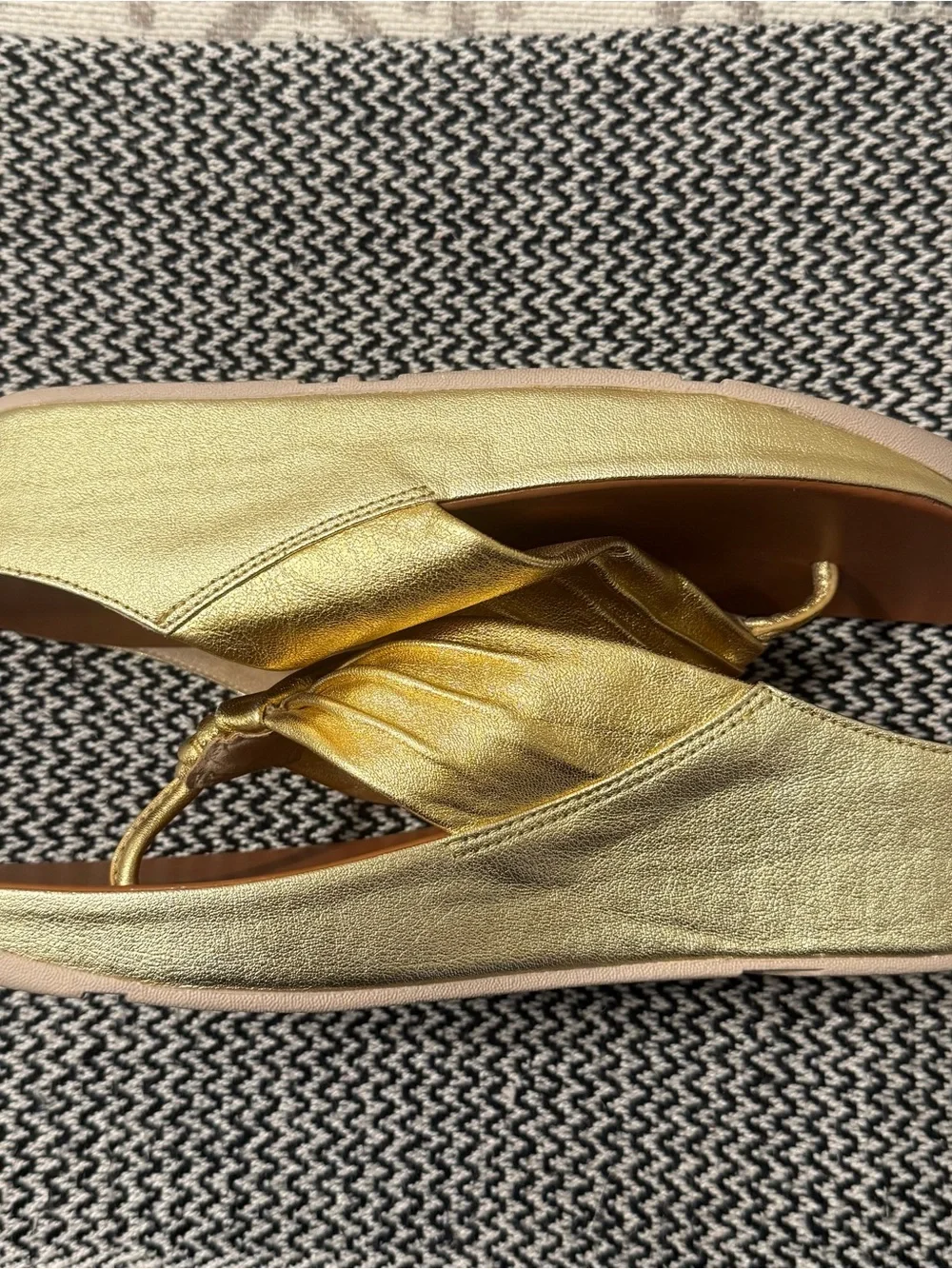 Fitflop Twiss Metallic Gold Open Toe Sandals